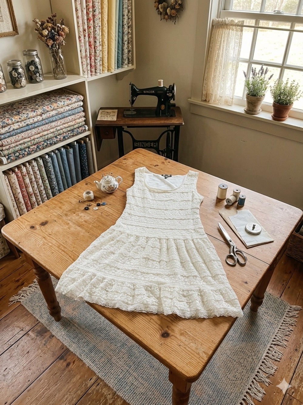 Max Edition White Lace Sleeveless Fit-and-Flare Dress
